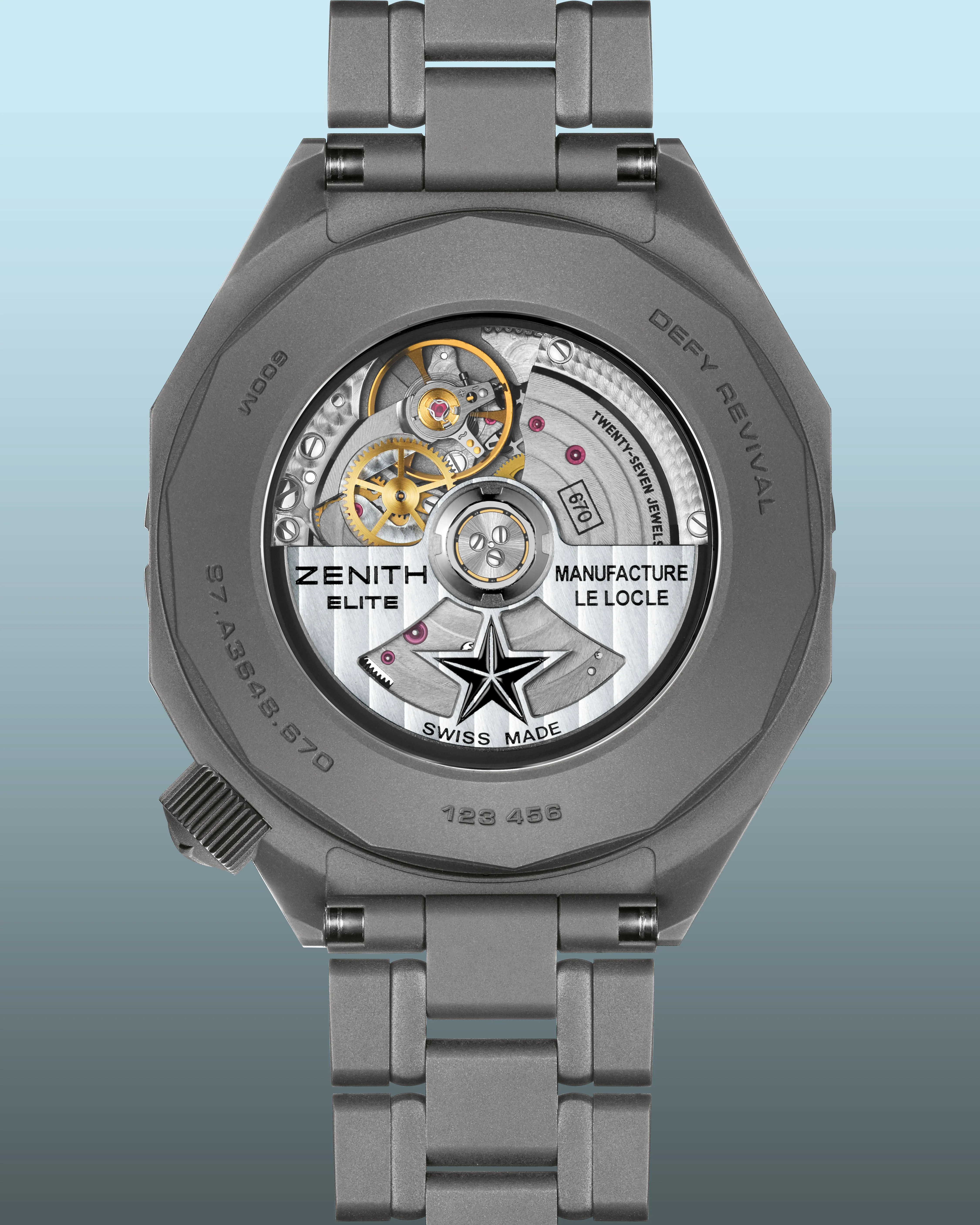 the back of a Zenith watch
