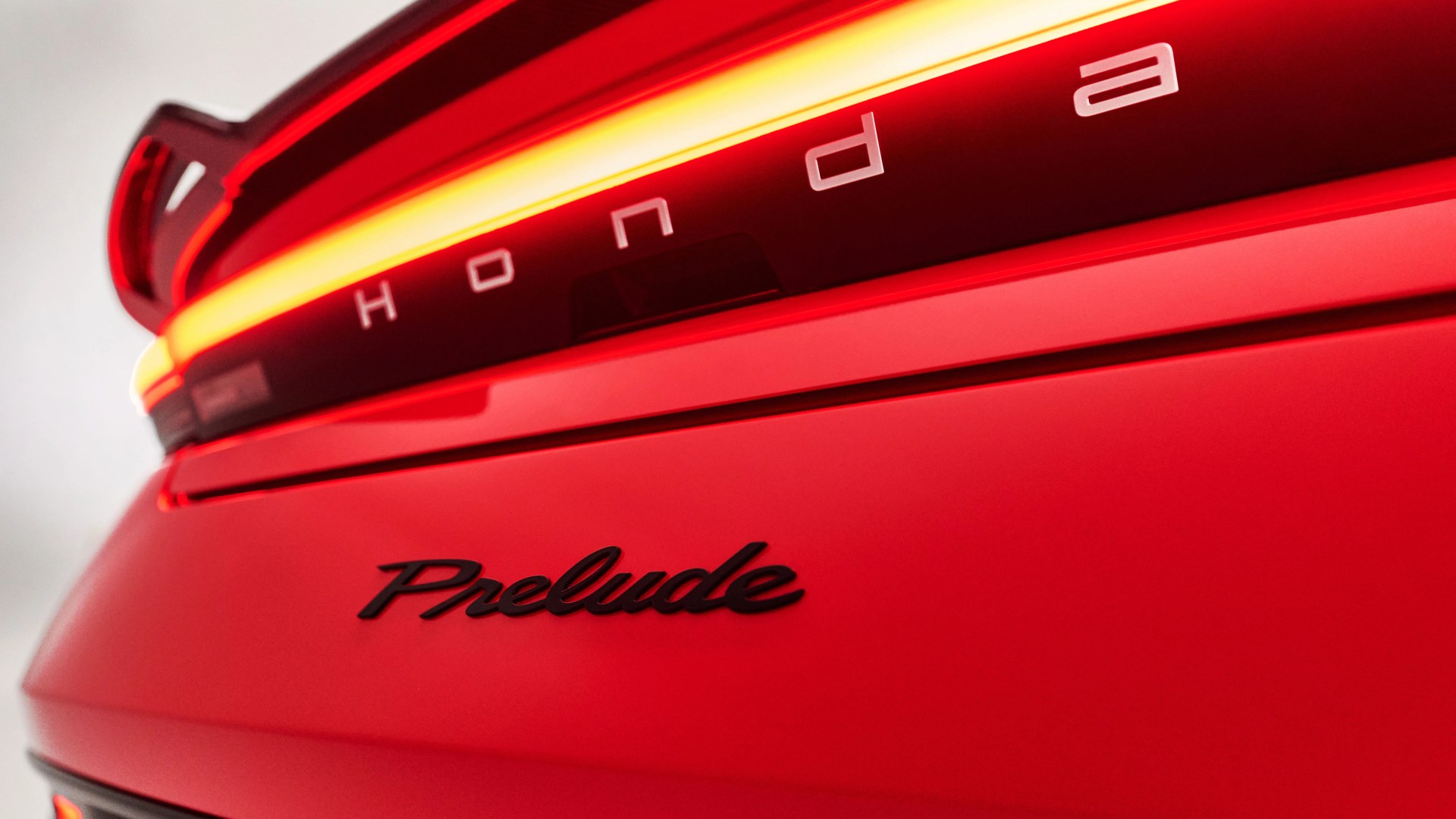 close-up of Honda prelude badge