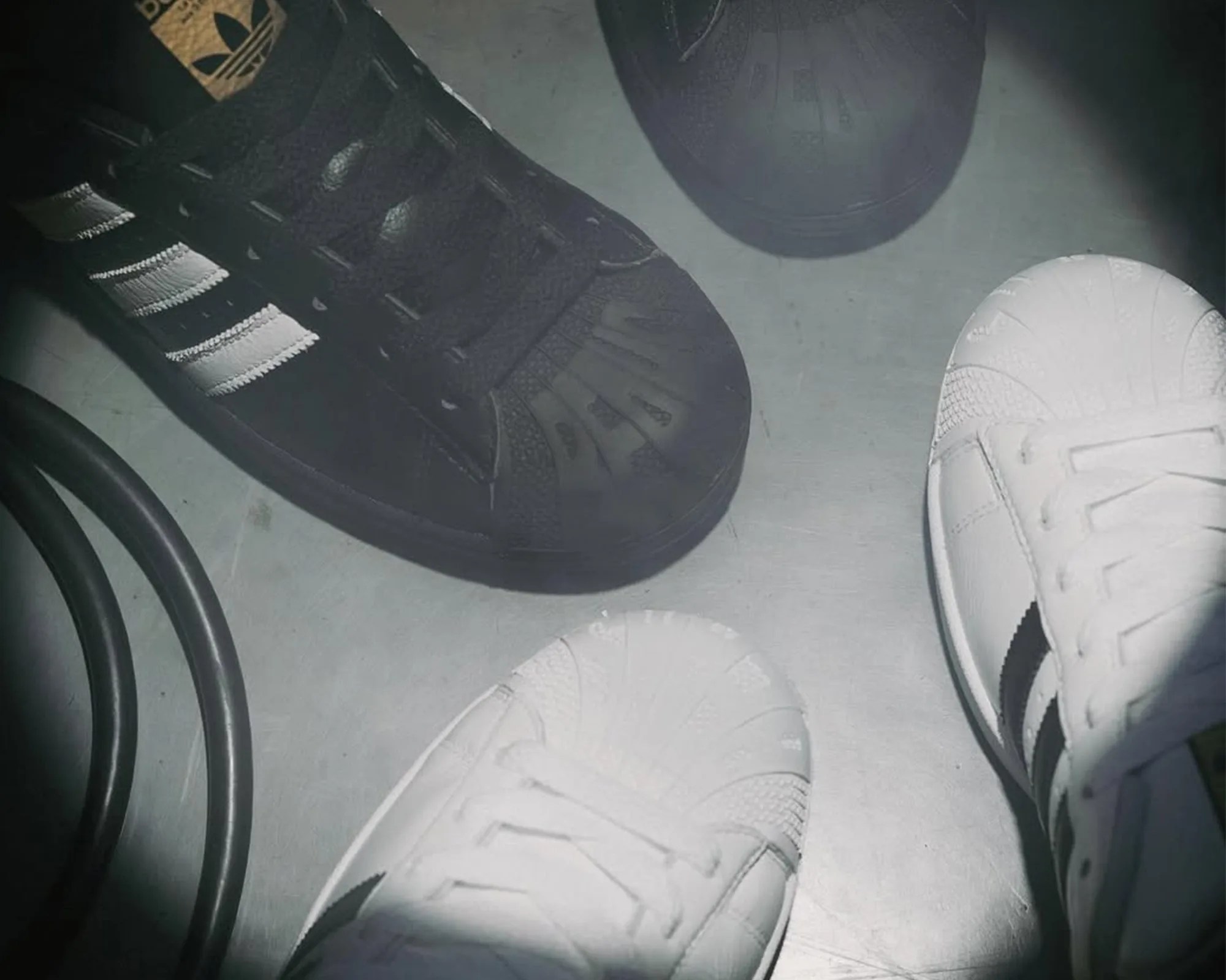Adidas Originals × Beams Superstar II toecap closeup