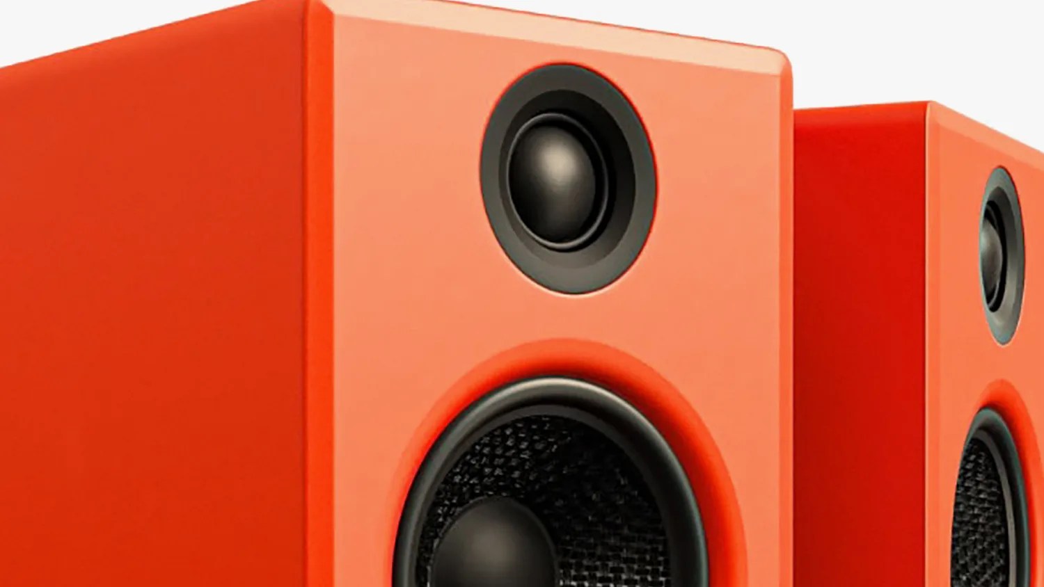 Audioengine A2+ desktop speakers in orange
