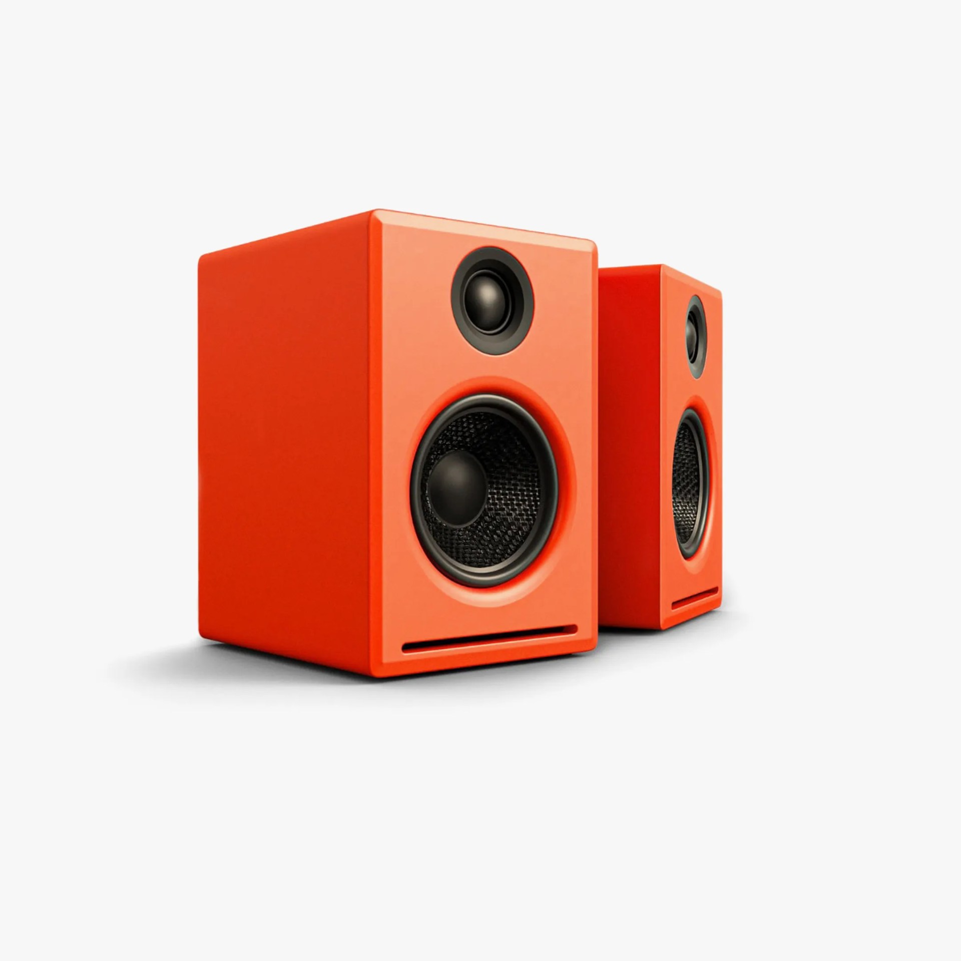 Audioengine A2+ desktop speakers in orange