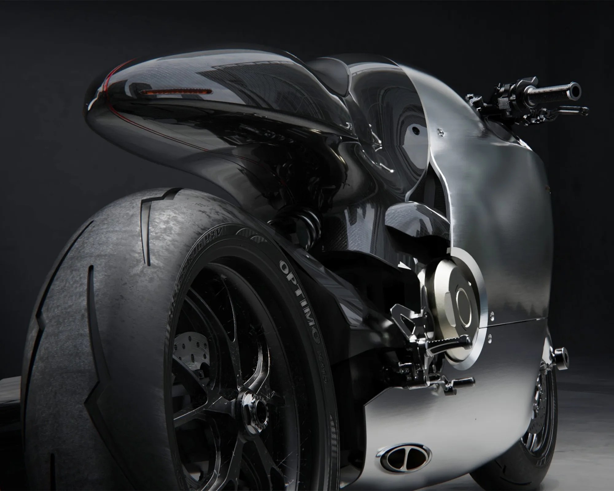 Bandit9 Ducati 821 Motorcycle tail end closeup