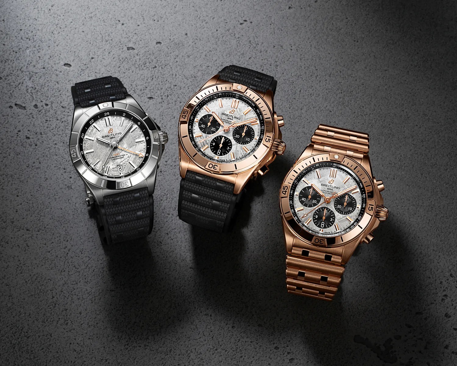 three Breitling watches