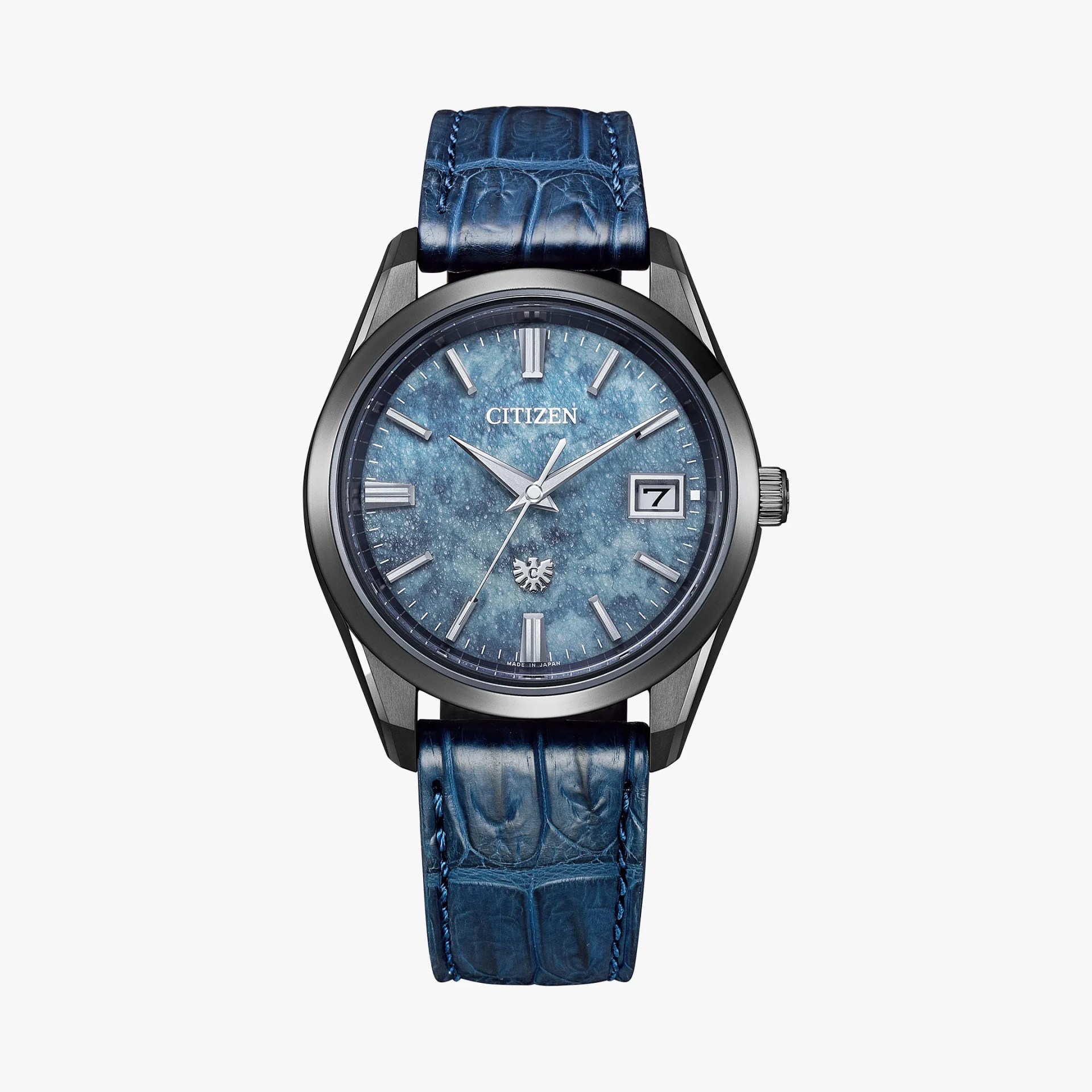 Citizen 30th Anniversary Eco Drive Indigo Washi Murakamo Shibori Dyed Paper Dial Watch AQ4106 26L Watch