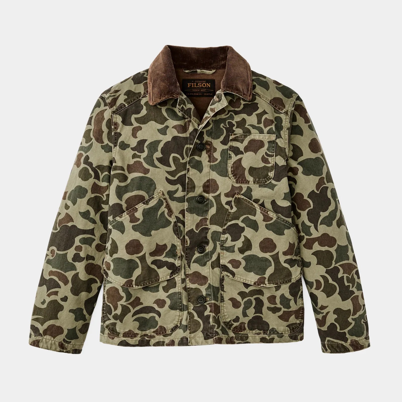 Filson Canvas Outfitter Jacket in tundra shrub camo