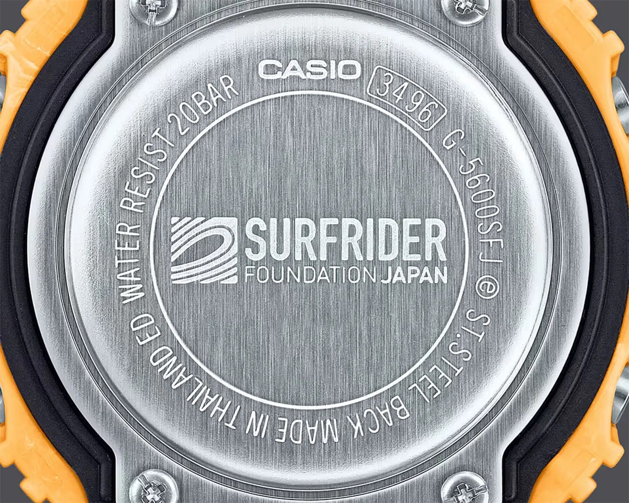 the back of a G-shock watch