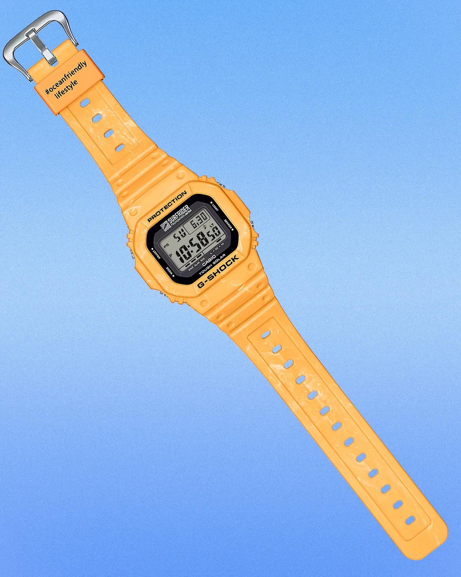 a yellow G-Shock