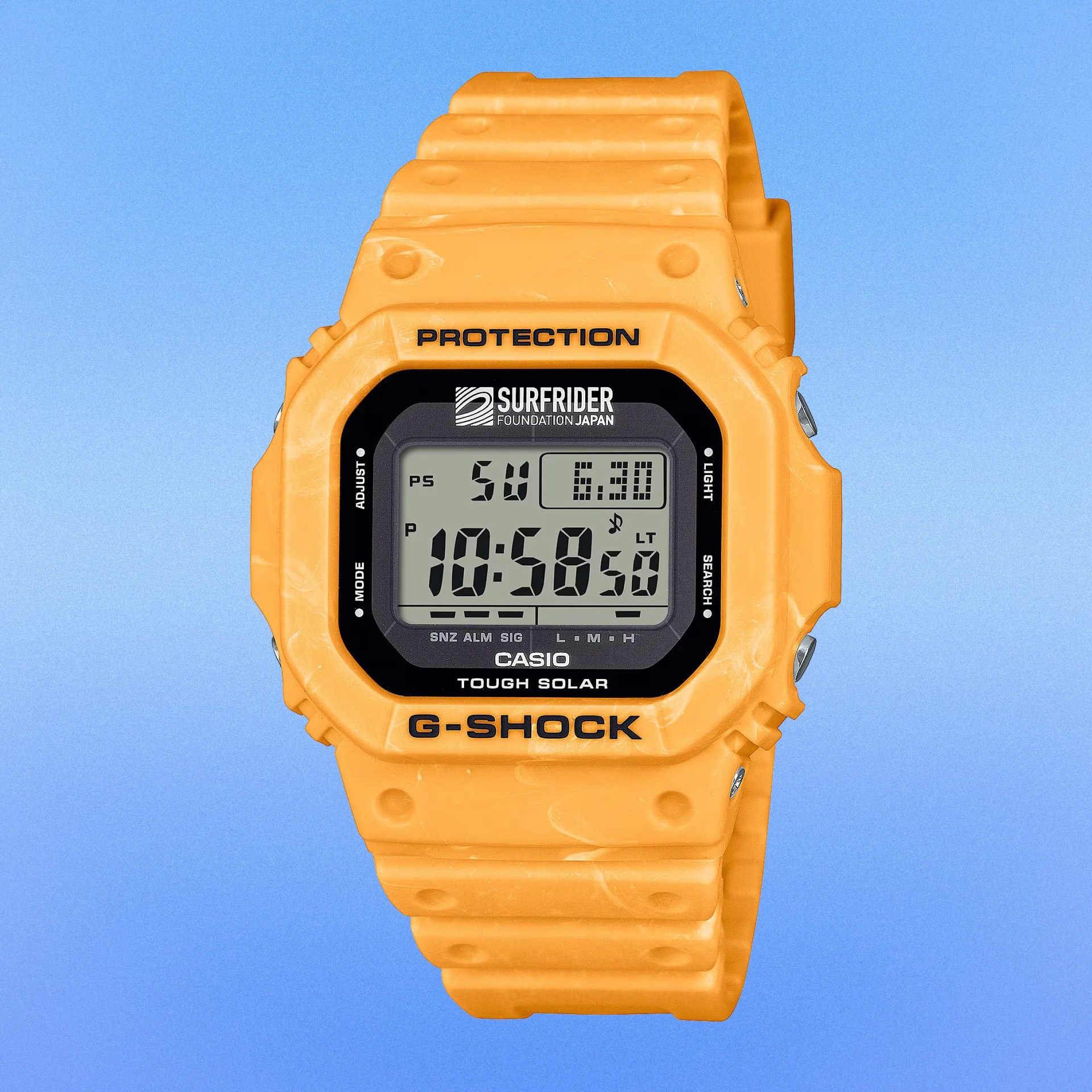 a yellow G-Shock