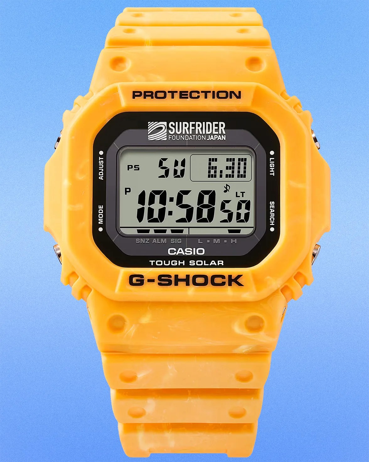 a yellow G-Shock