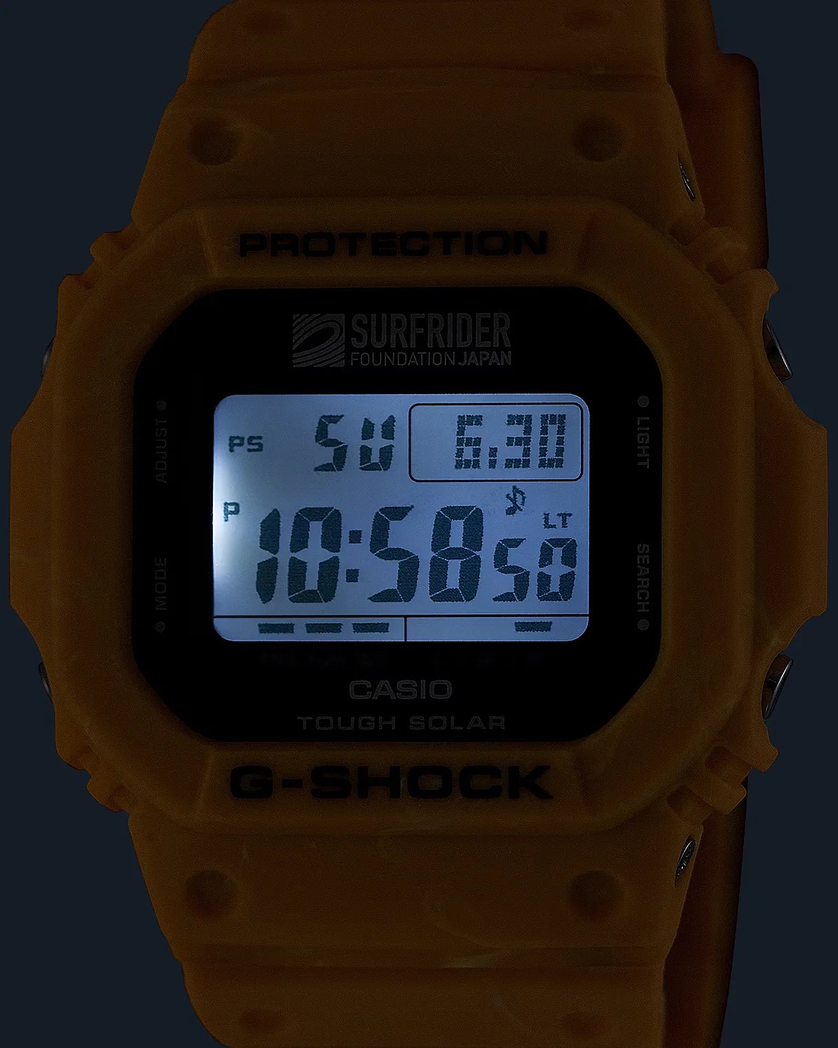 a G-Shock in the dark