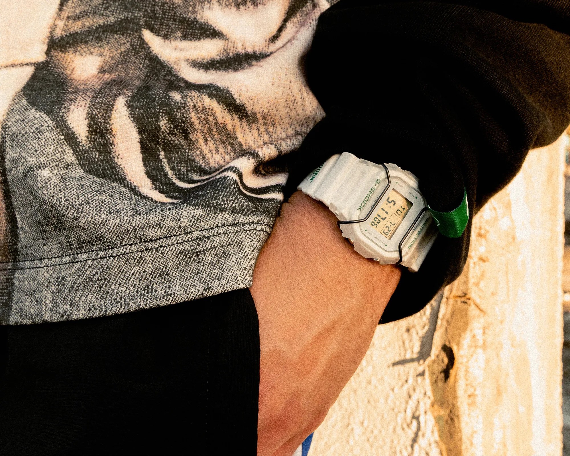 G-Shock x Hidden DW5600HDN257 Watch on wrist outside
