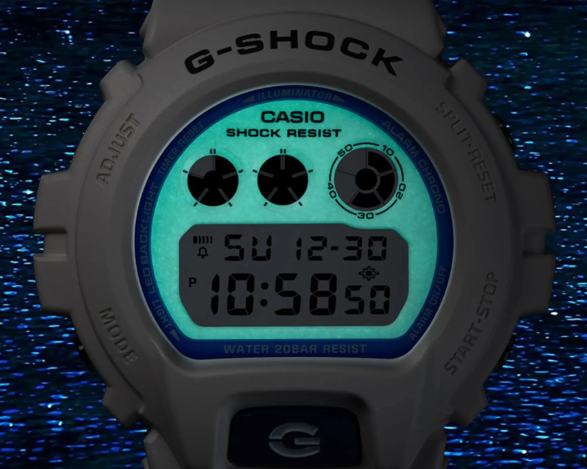 G-Shock x Marvel Fantastic Four Watch glow feature