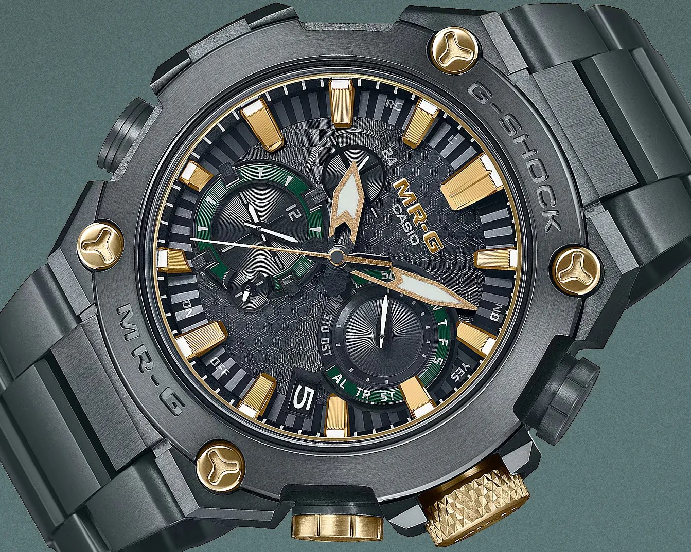 the dial of a G-Shock watch