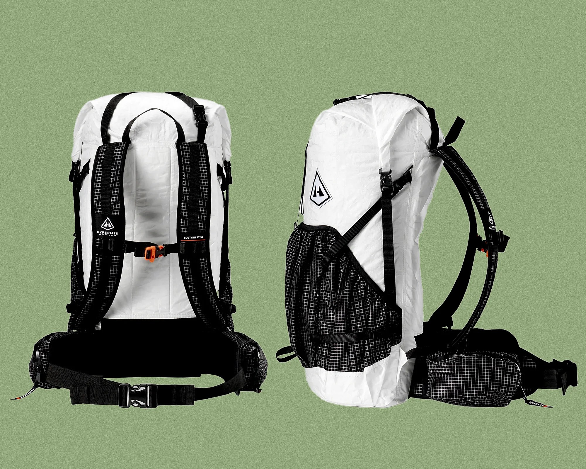 Hyperlite Mountain Gear Dyneema Packs side by side back and side