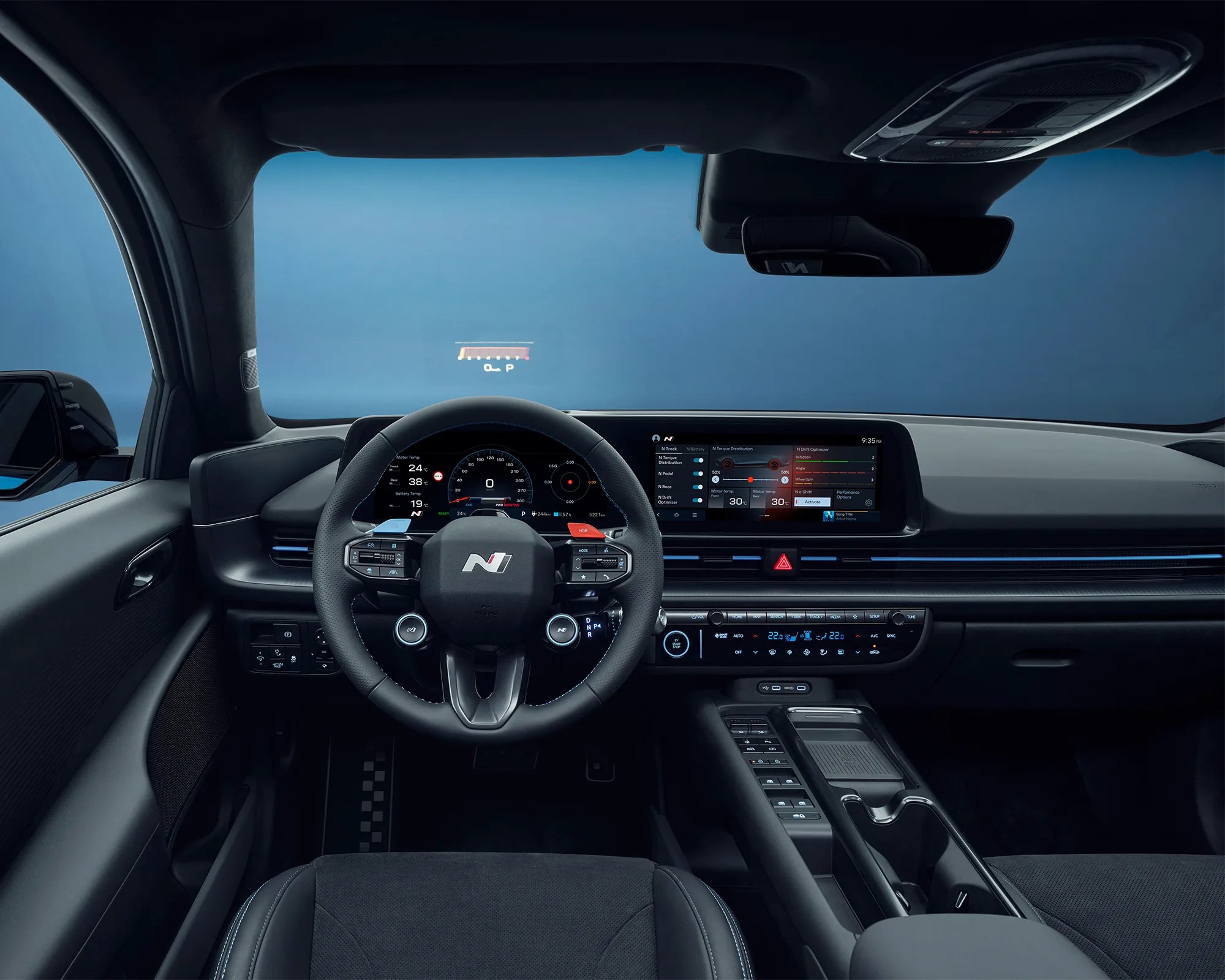 Hyundai Ioniq 6 N Sport Sedan interior, driver's side