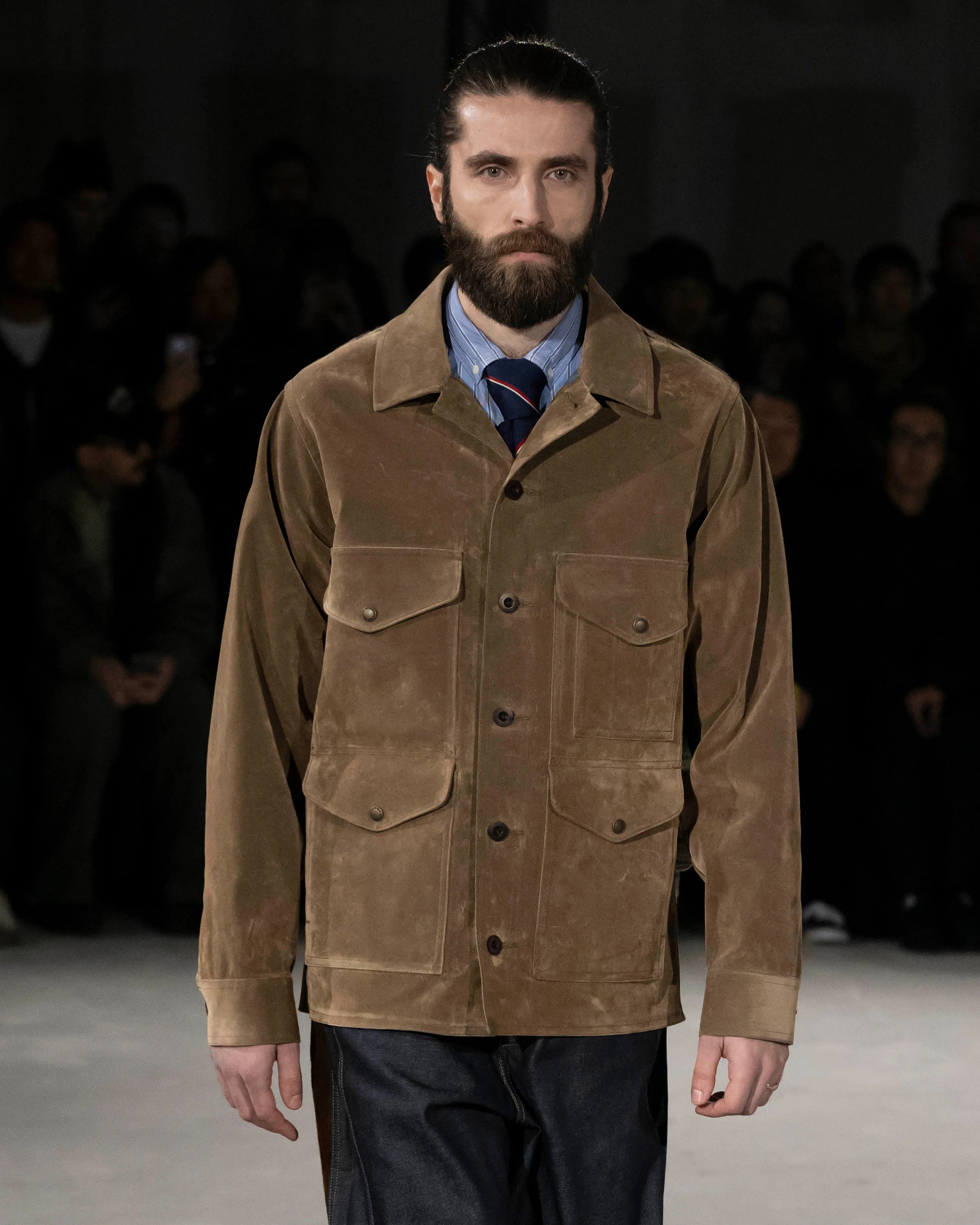 a suede Junya Watanabe Man Filson Mackinaw jacket