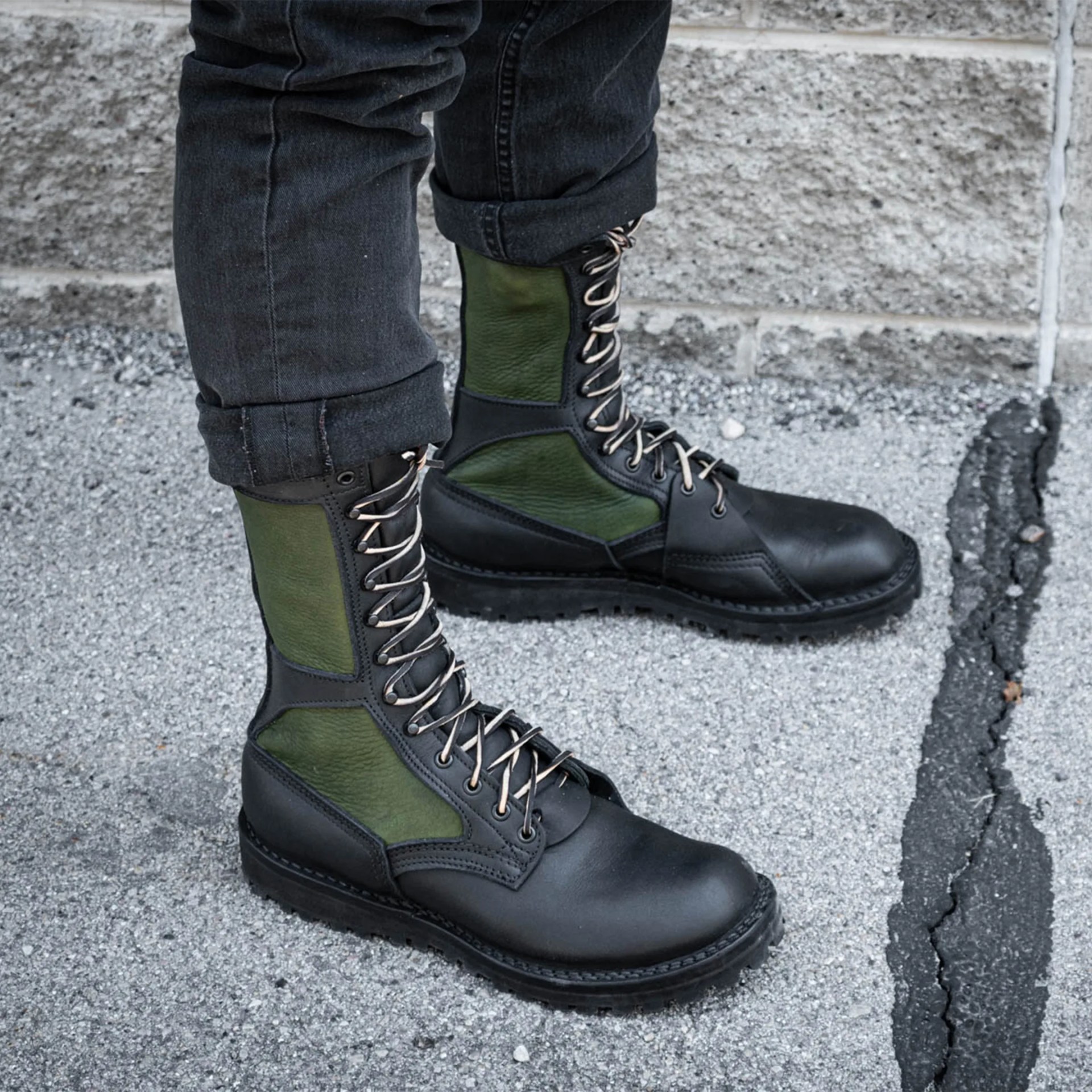 Nicks Handmade Boots x Rose Anvil ND4 boots on feet