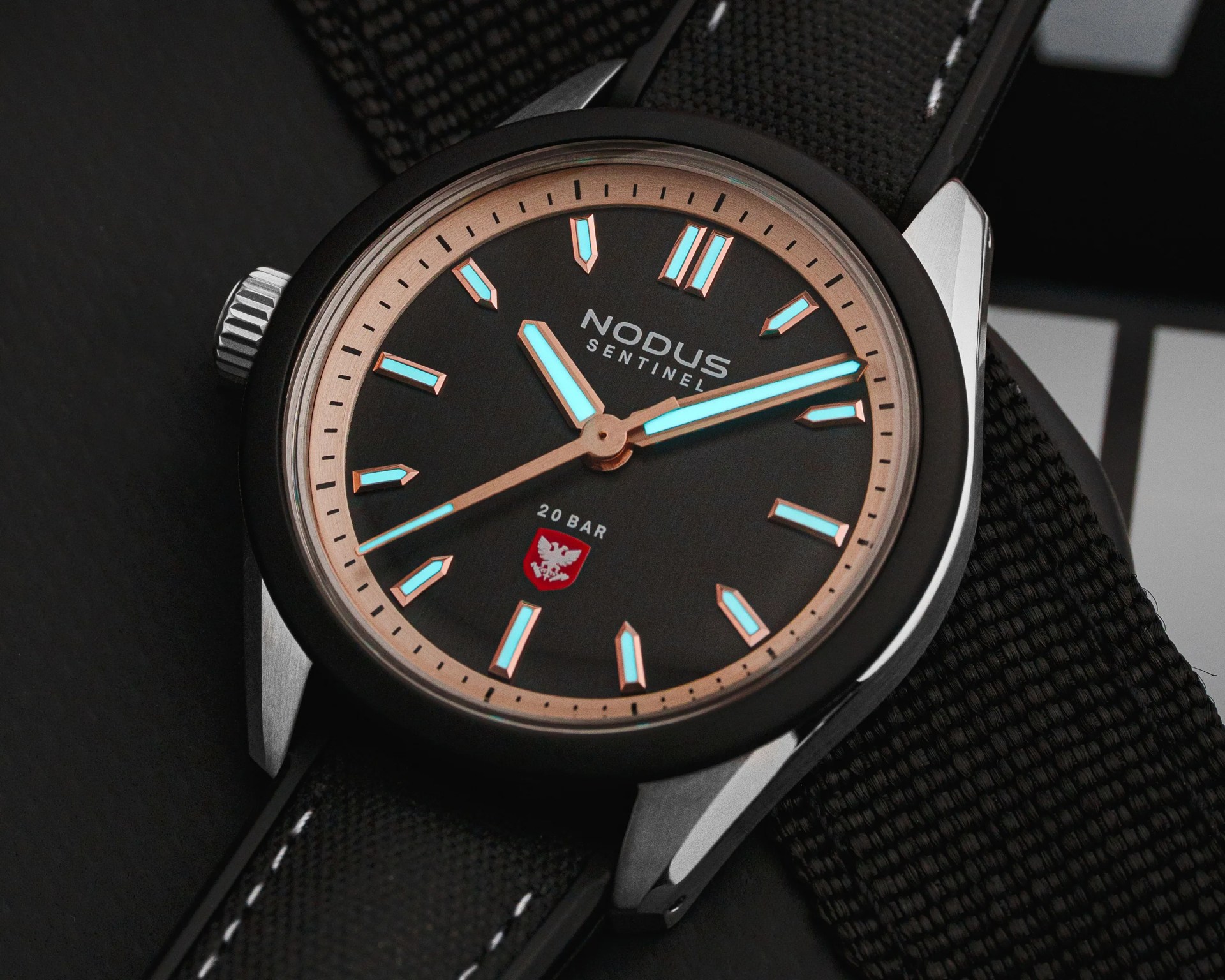 a Nodus watch in the dark