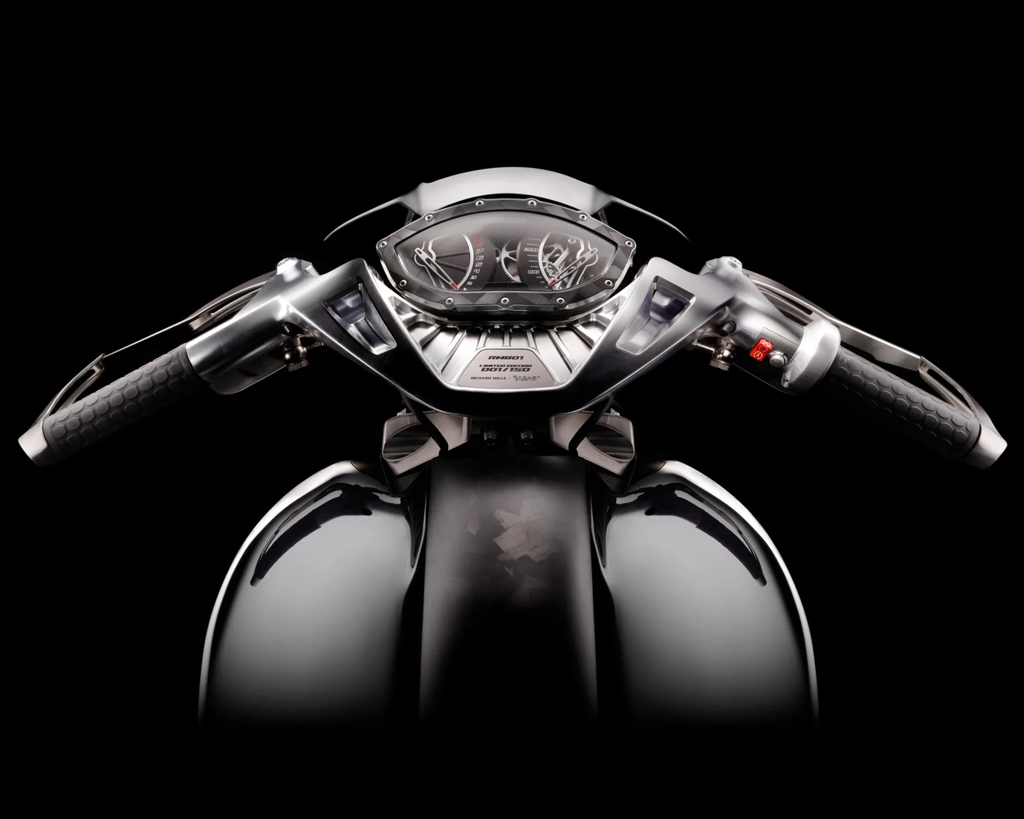 Richard Mille x Brough Superior RMB01 Motorcycle cockpit closeup