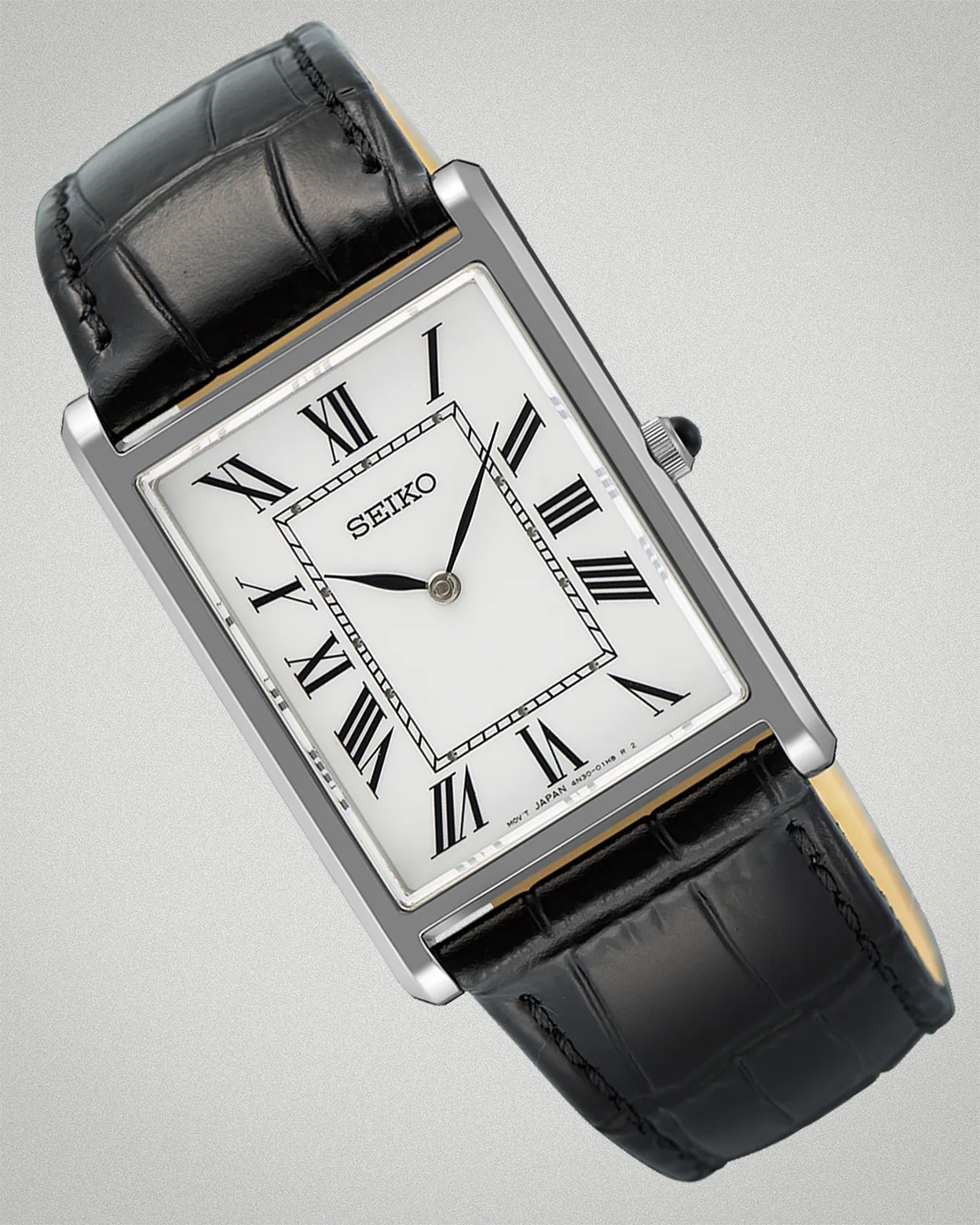 a steel Seiko dress watch