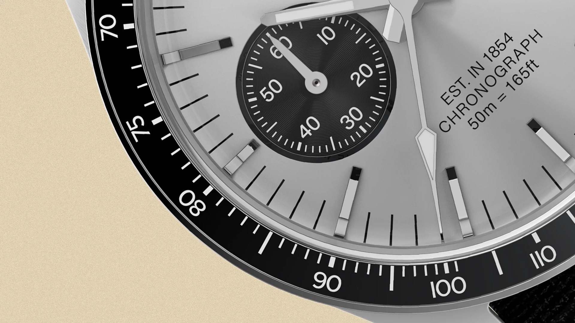 Timex Waterbury Heritage Chronograph 39mm Fabric Strap Watch closeup