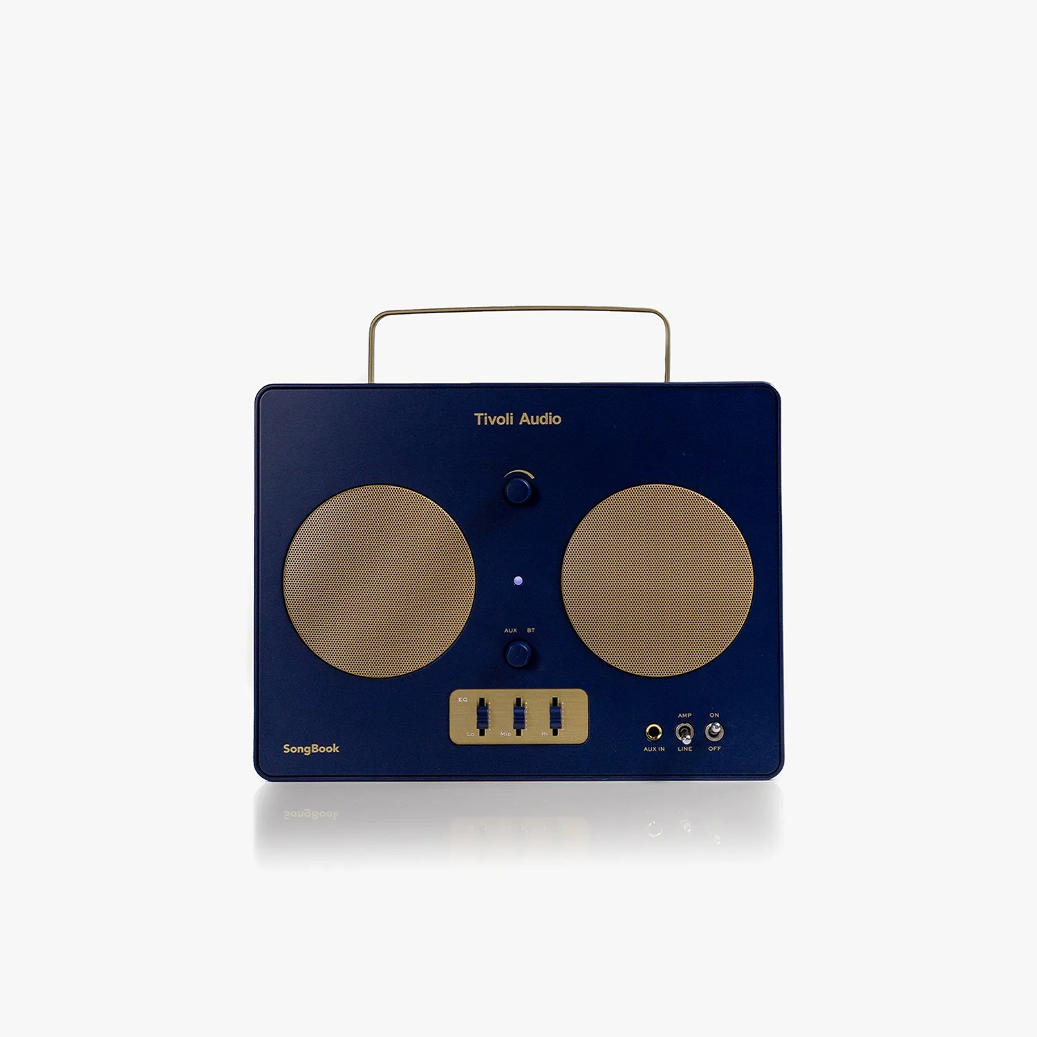Tivoli Audio SongBook in navy blue with gold accents finish