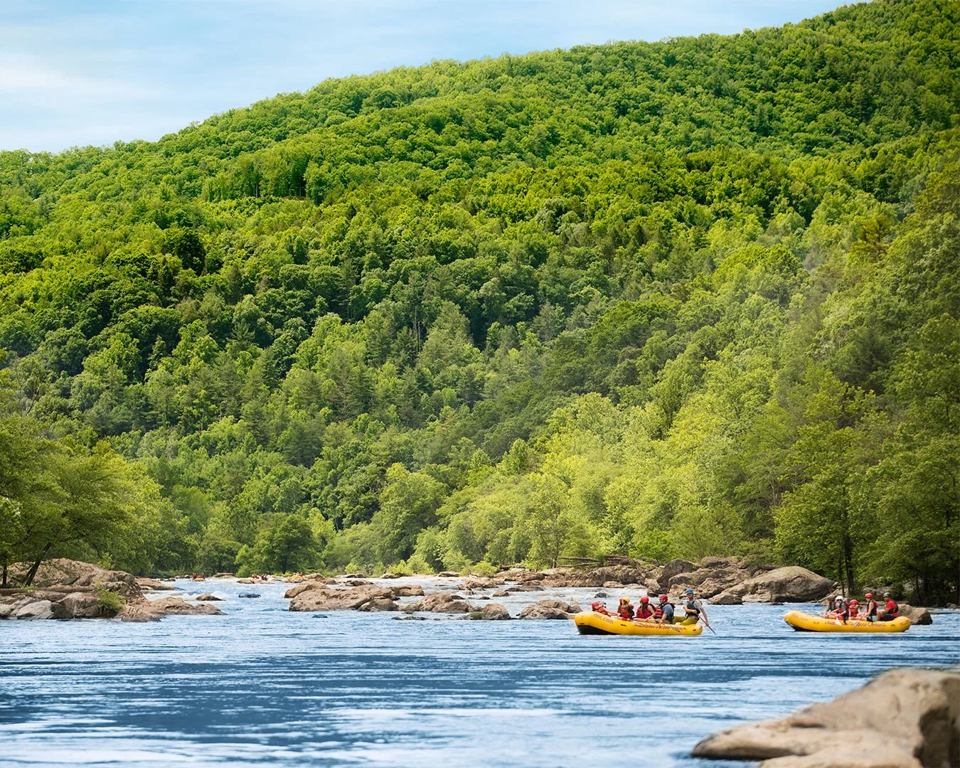 Whitewater Rafting at Nantahala Outdoor Center in Bryson City Landscape Shot