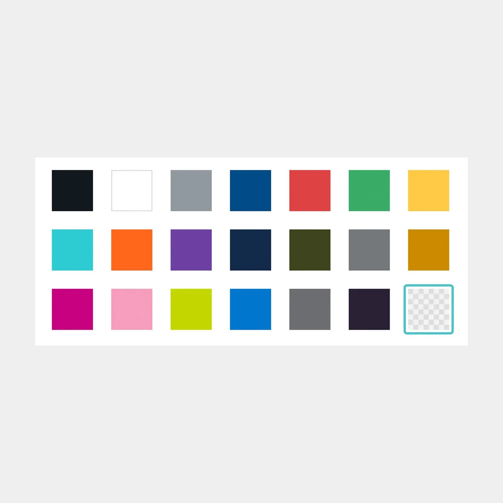 A pallet showing color options for LatchOutdoors accessories