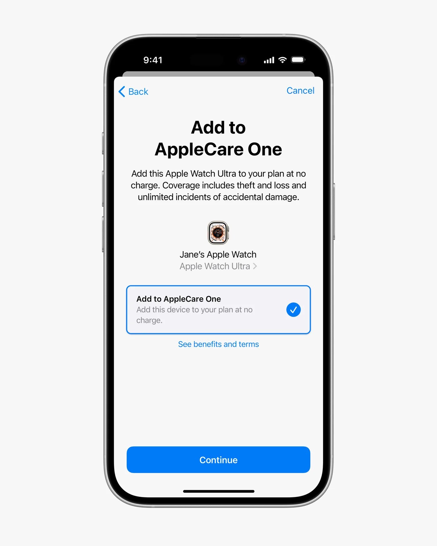 AppleCare One subscription