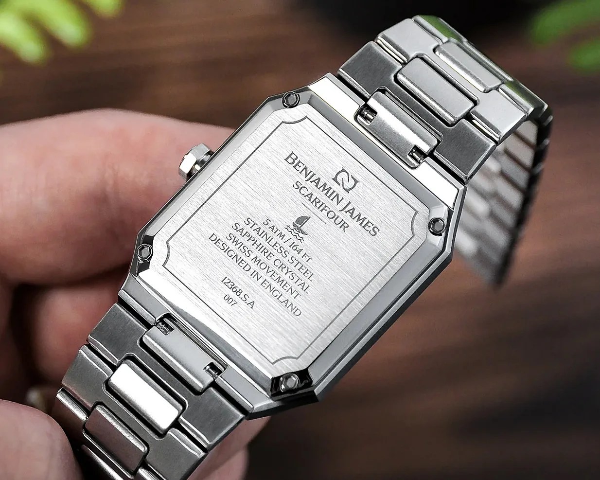 the back of a Benjamin James watch