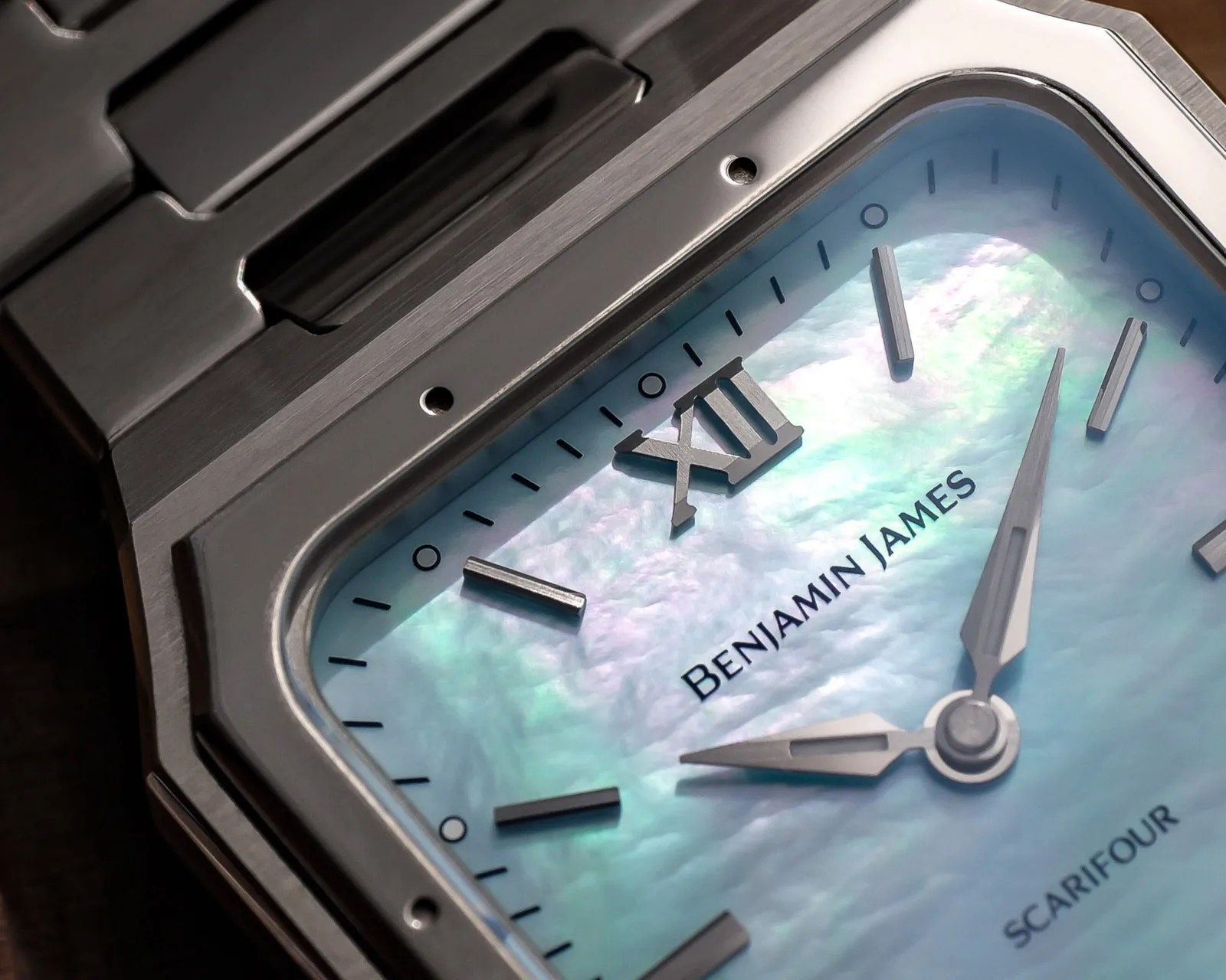 the dial of a Benjamin James watch