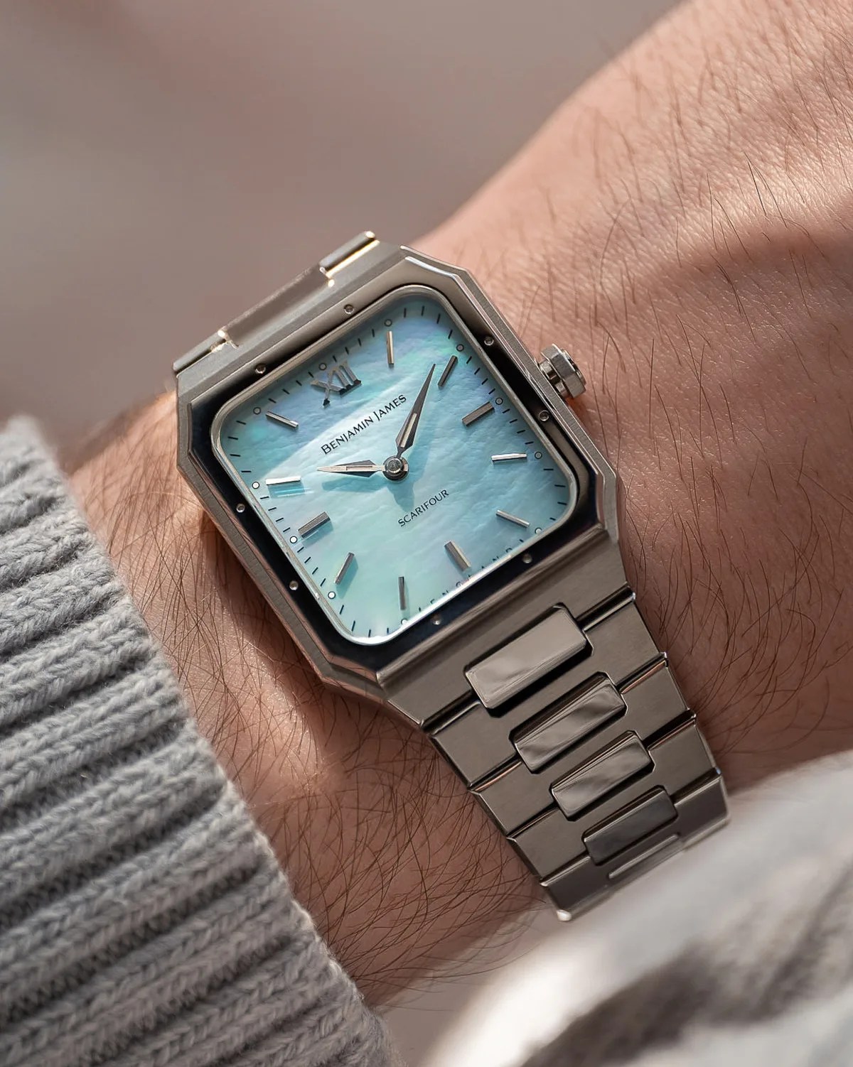 a Benjamin James watch on a man's wrist