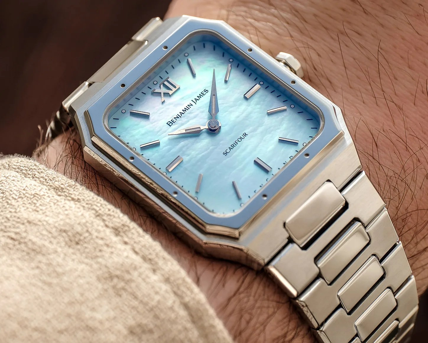 a Benjamin James watch on a man's wrist