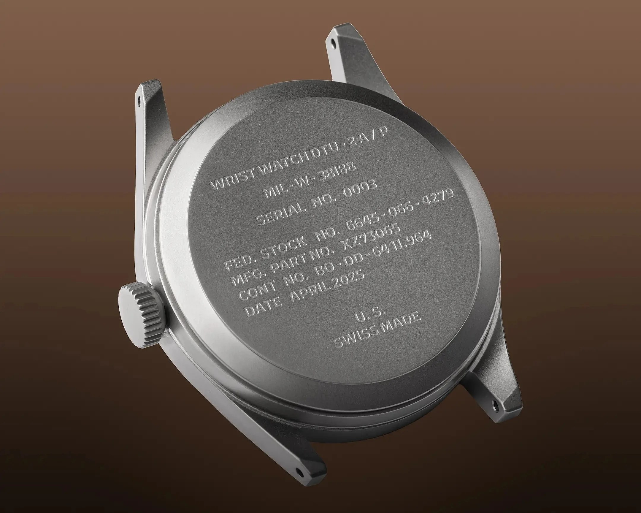 the back of a Benrus field watch