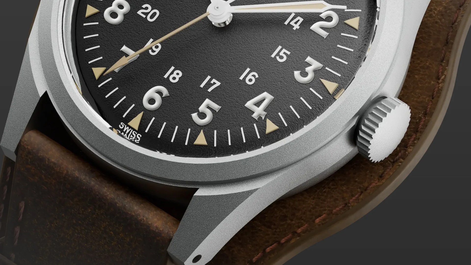 the case of a Benrus field watch