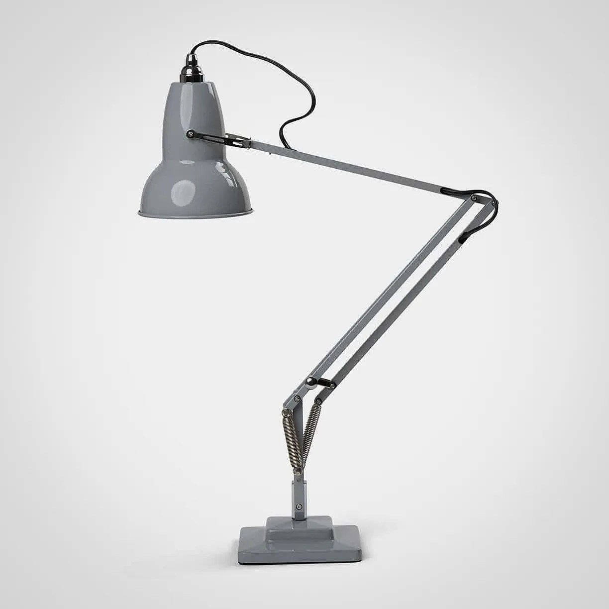a vintage metal desk lamp