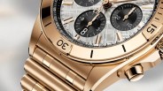 a closeup of a breitling chronograph watch