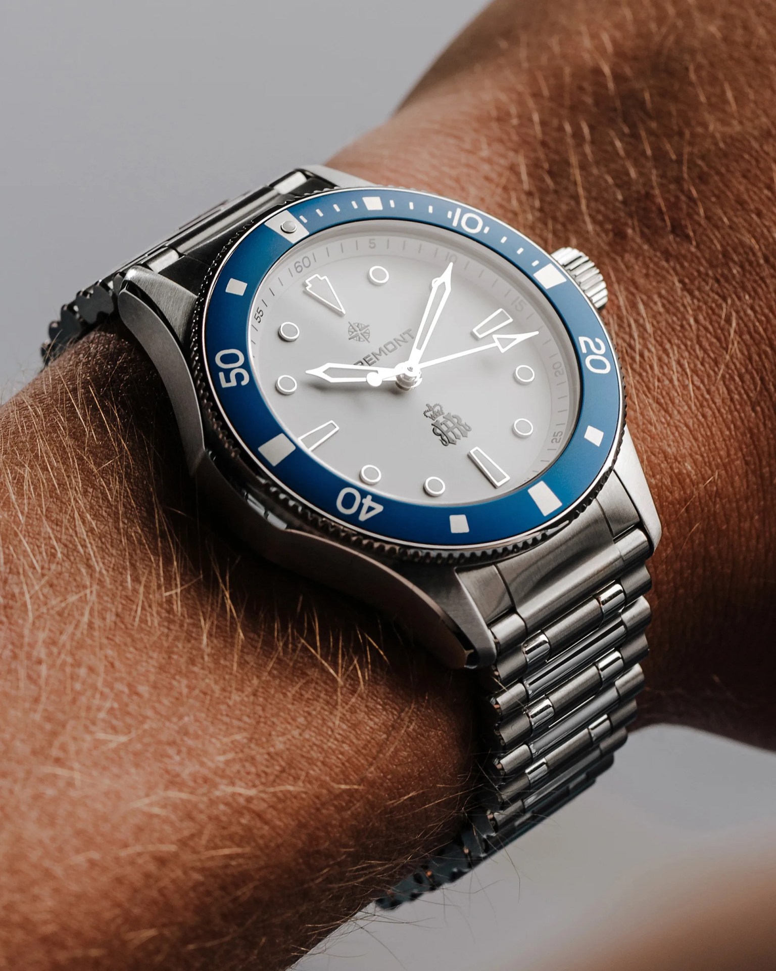 a Bremont watch on a man's wrist