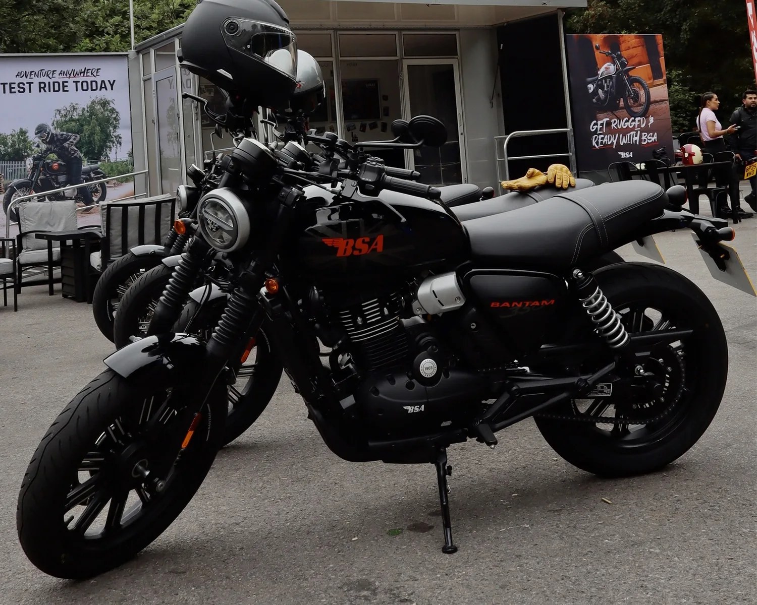 bsa bantam kickstand side