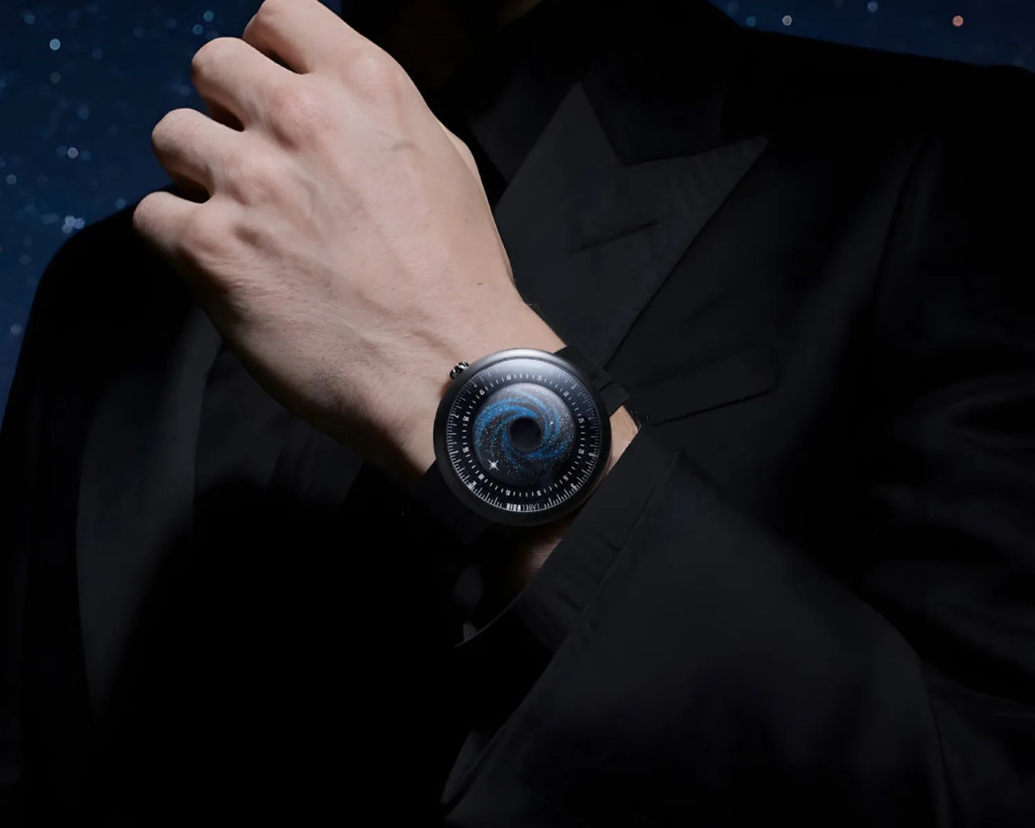 a ciga design watch on a mans wrist