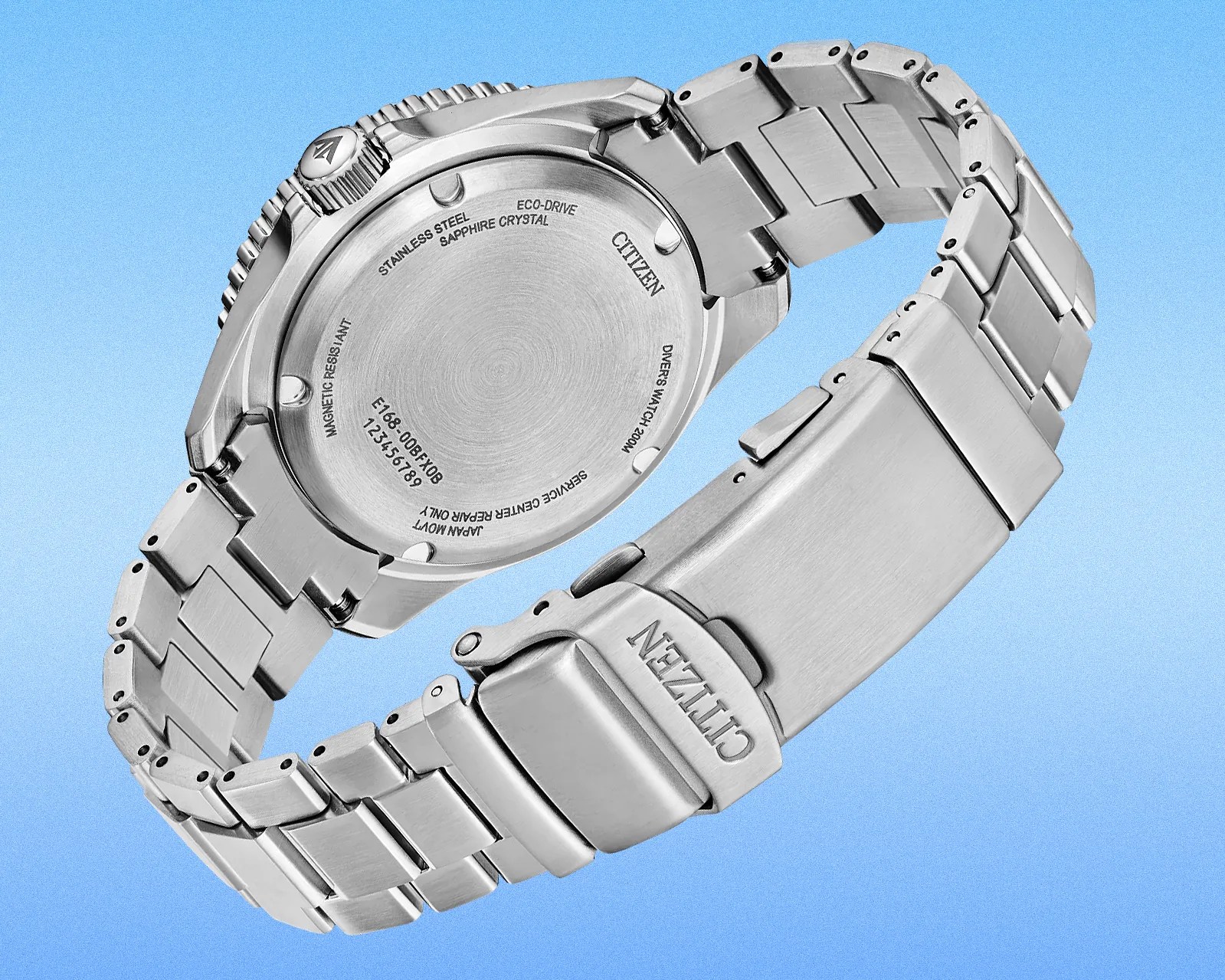 the back of a Citizen watch