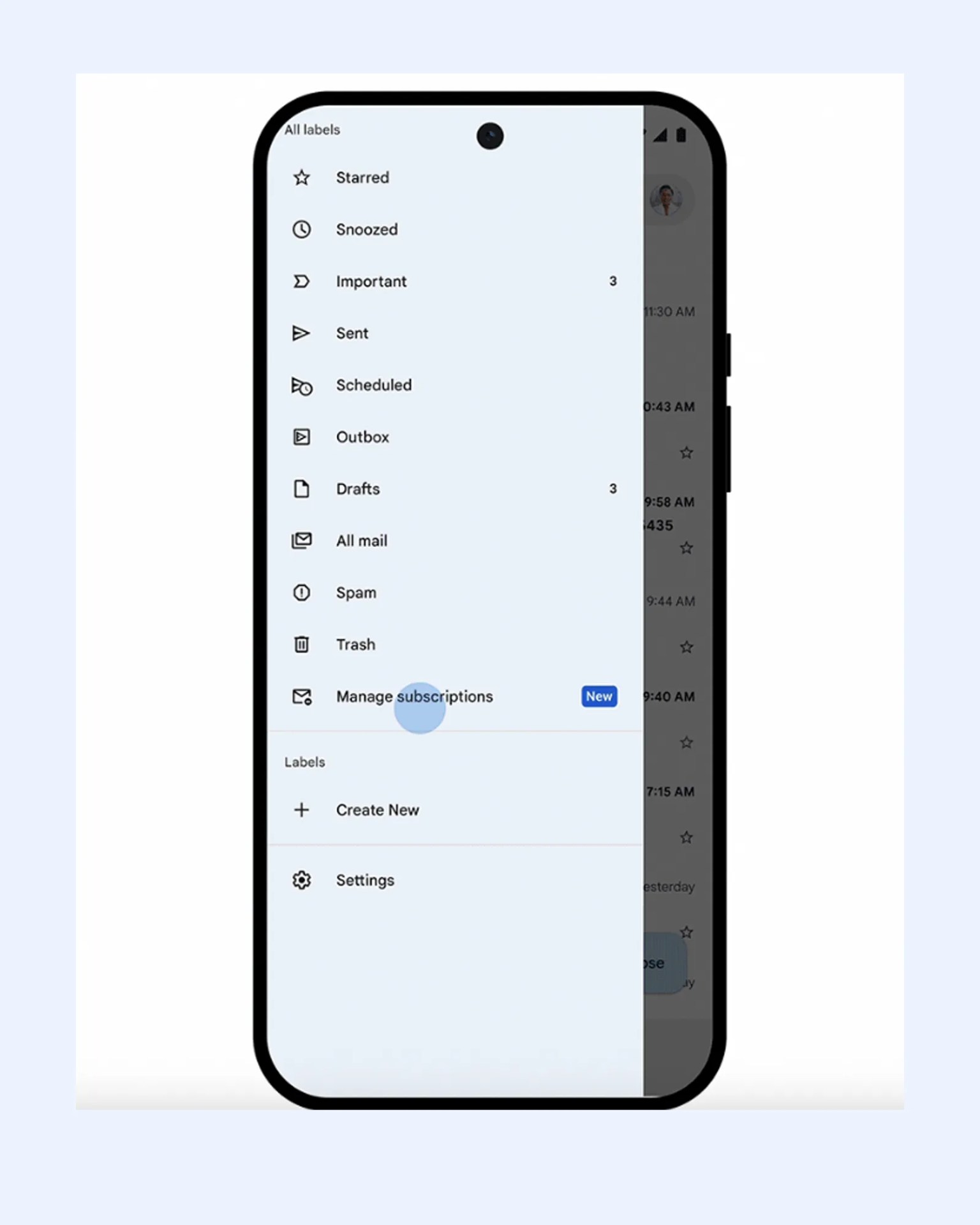 Gmail Manage Subscriptions feature