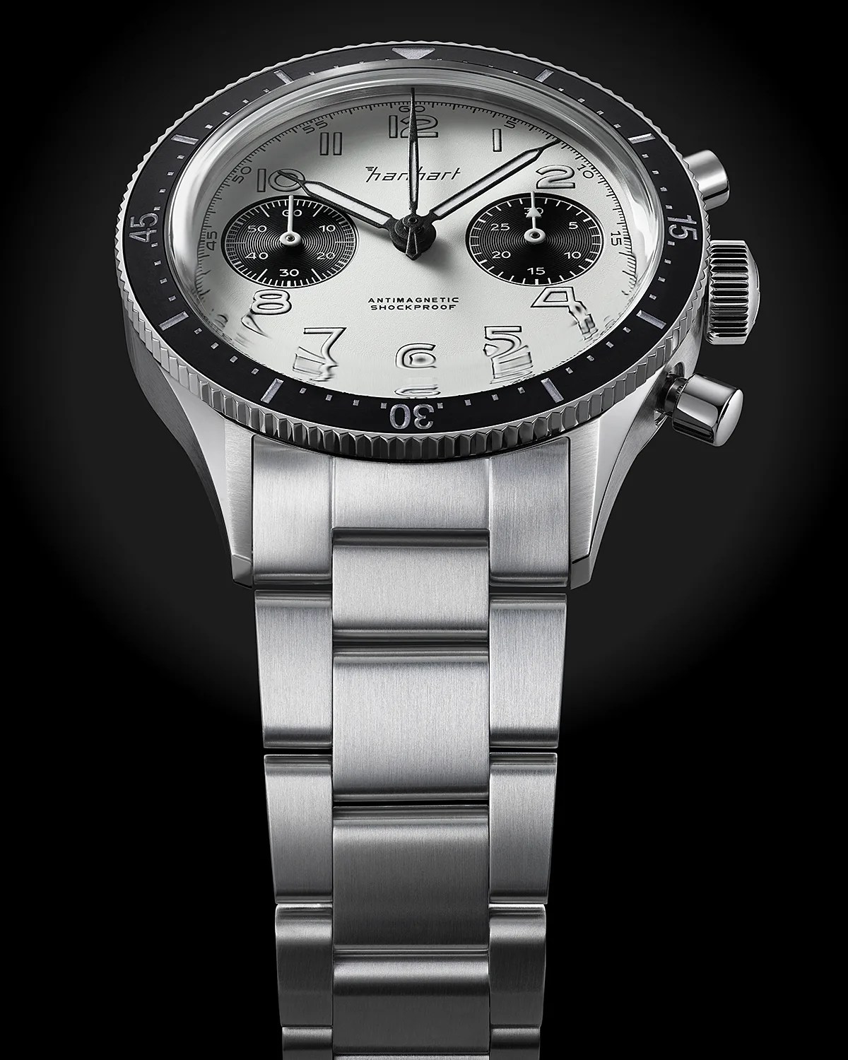 a Hanhart chonograph with a bracelet
