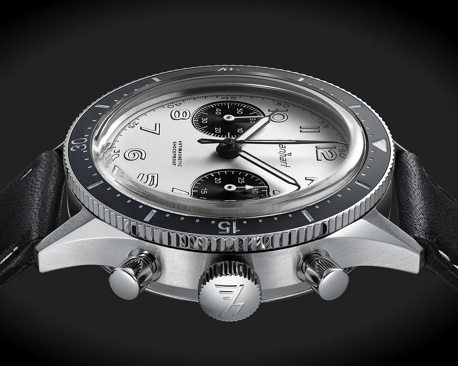 the side of a Hanhart watch