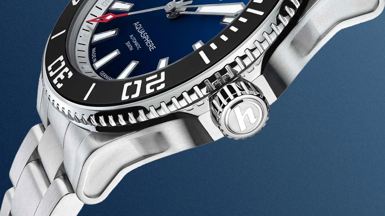 the case of a Hanhart dive watch