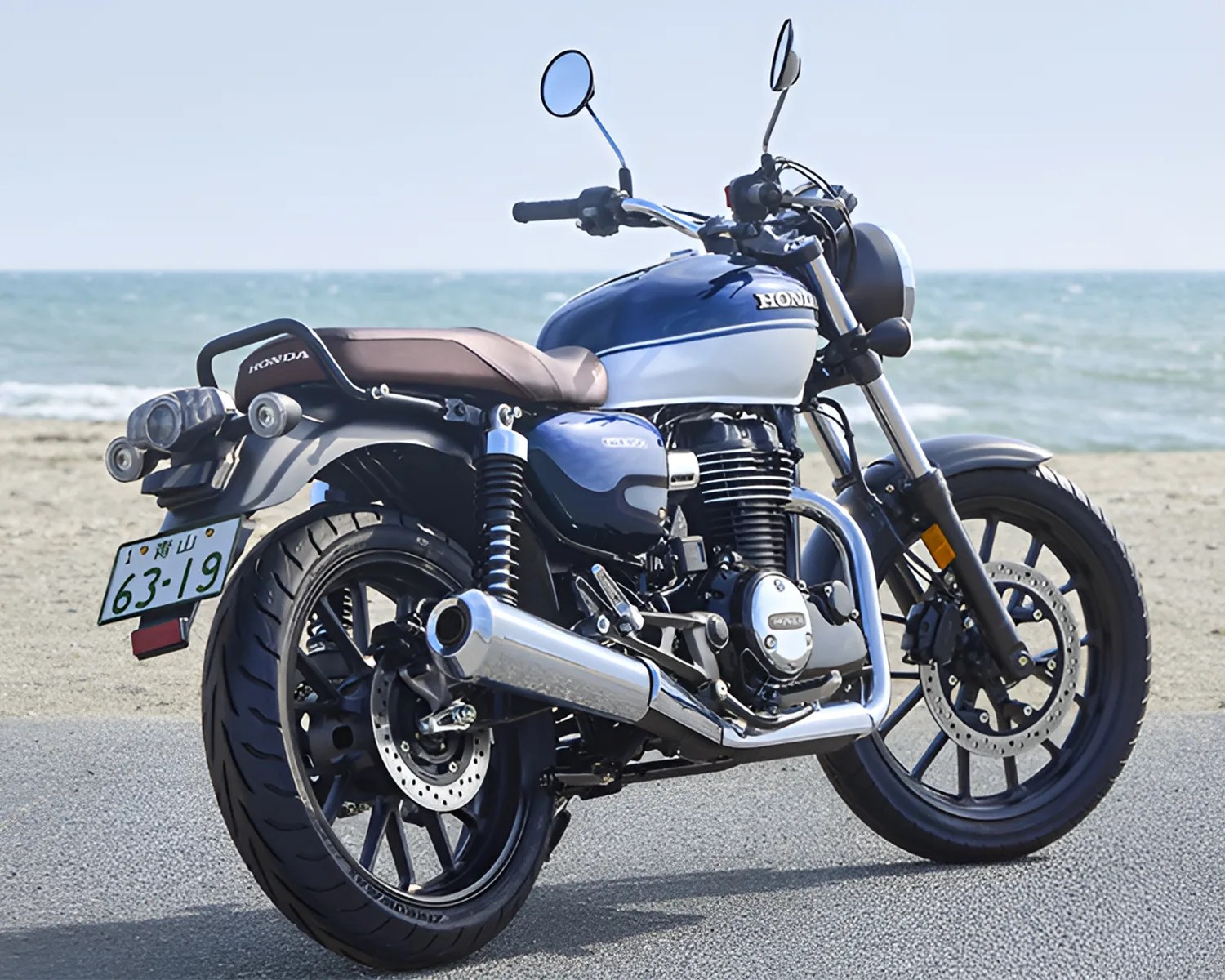 honda gb350 angled rear view