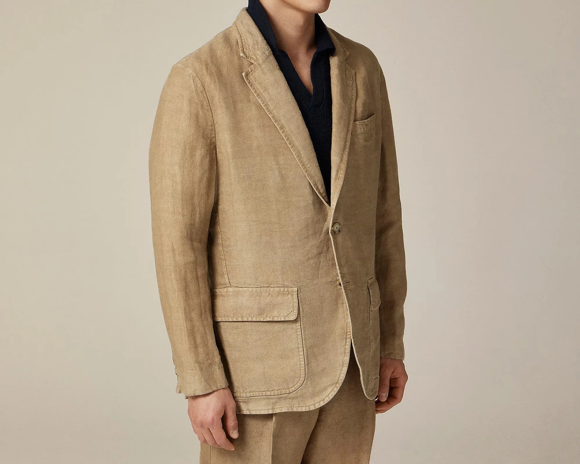 a man wearing a J.Crew linen blazer