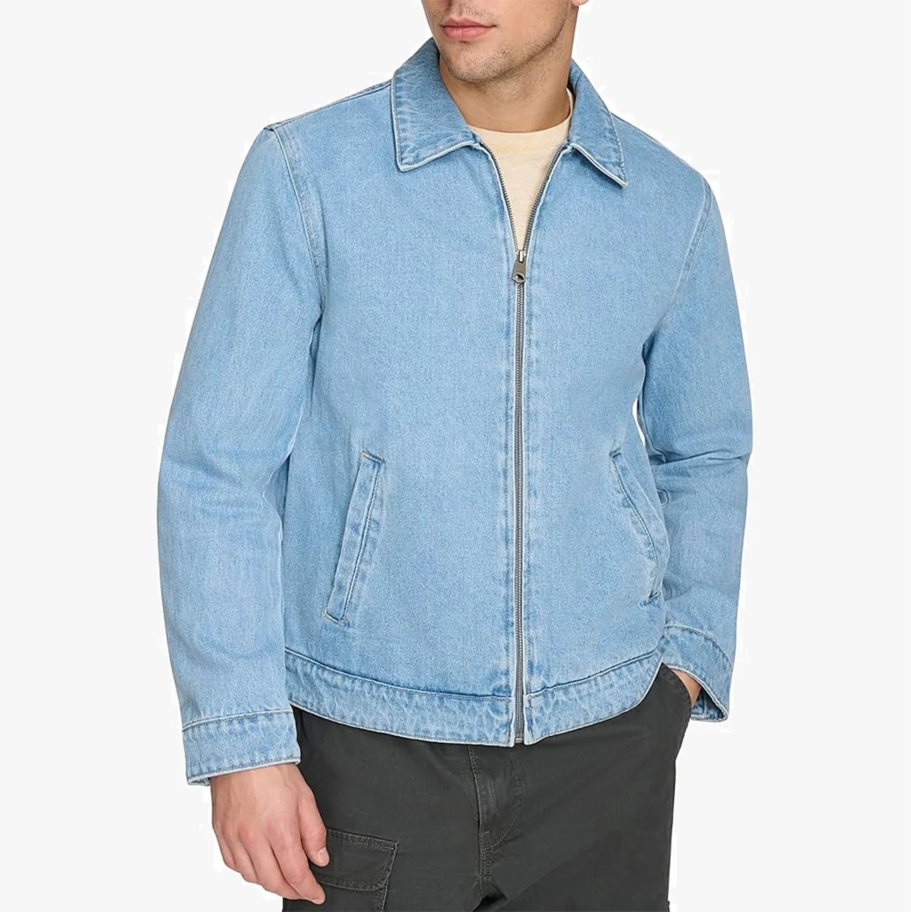 a Levi's denim harrington jacket