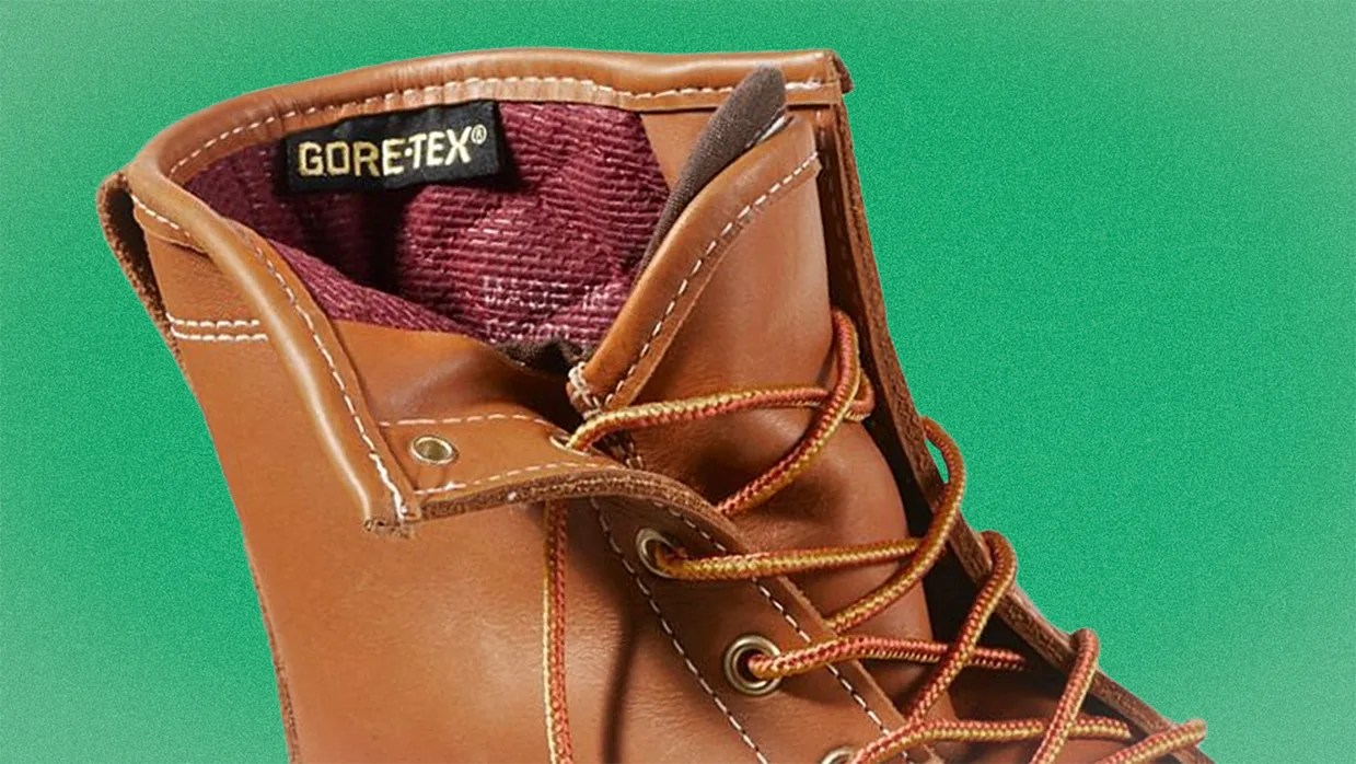 the neck of a Bean Boot