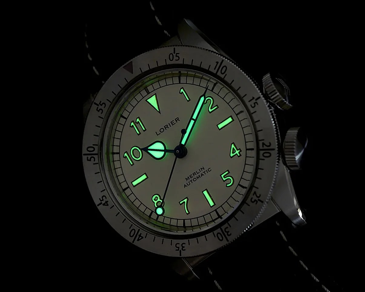a Lorier watch in the dark